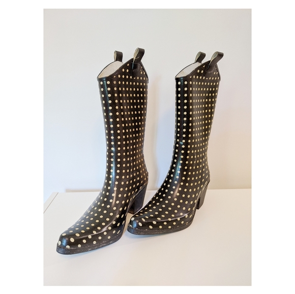 Bit & Bridle Shoes - Bit & Bridle Polka Dot Rain Boots